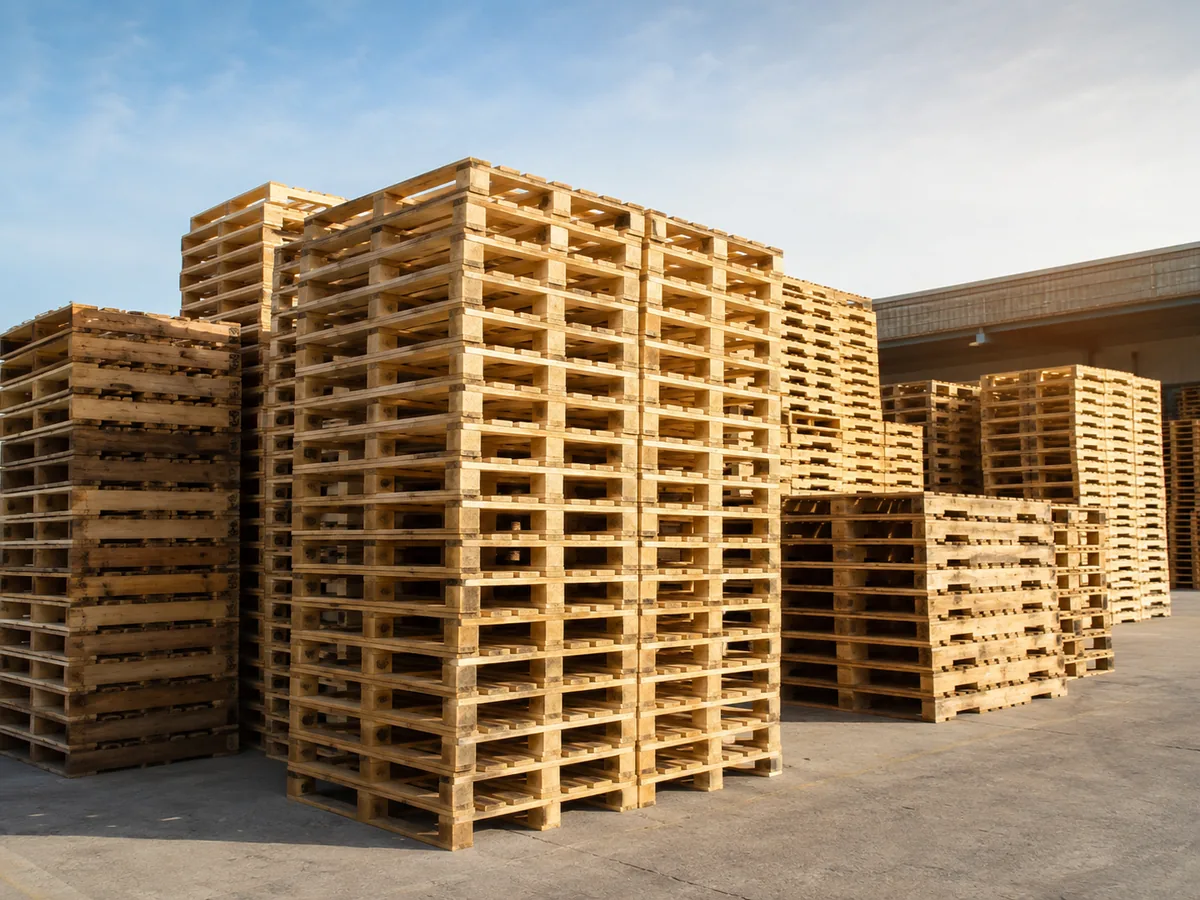 Pallet disponibili per la vendita nel piazzale Punto Pallets